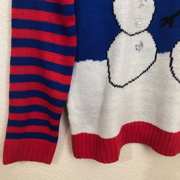 IT'S OUR TIME Girls Holiday Christmas Sweater Snowman Love NWT $40 - Picture 4 of 13